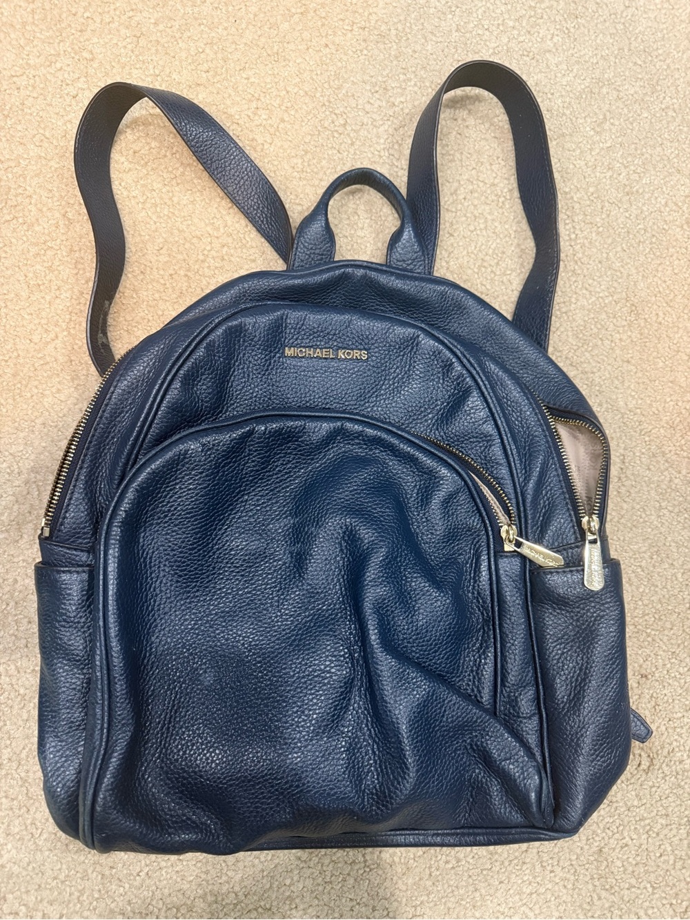 Michael Kors Navy Leather Backpack - (Very good / good Condition)